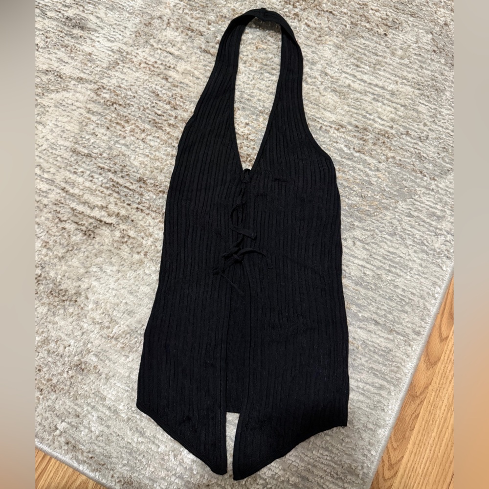 Glassons Black Ribbed Knit Top